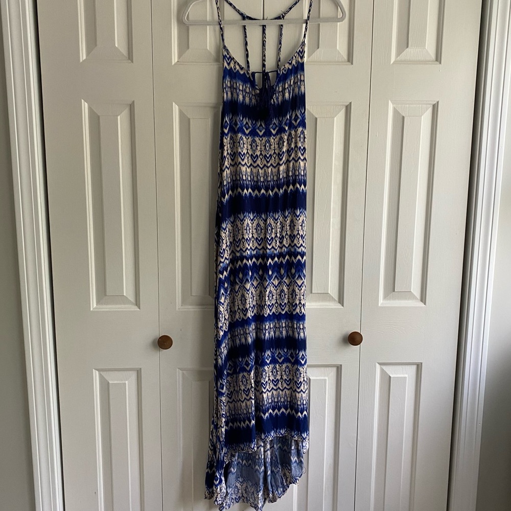 Patterned Maxi Backless Summer Dress - image 2